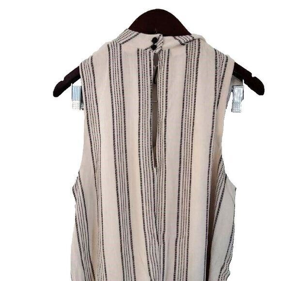 Trixxi Women S Embroidered V Neck Striped Sleeveless Short Mini Boho Party Dress - Picture 4 of 4